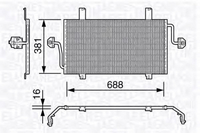 MAGNETI MARELLI 350203652000 -  Конденсатор, кондиционер